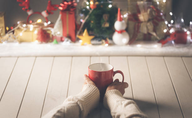 istock Woman holds in her hands red coffee cup 1347474167