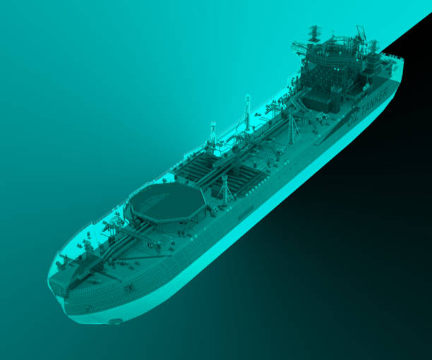istock The scheme of the Arctic tanker ship. 3d-rendering 1347477050