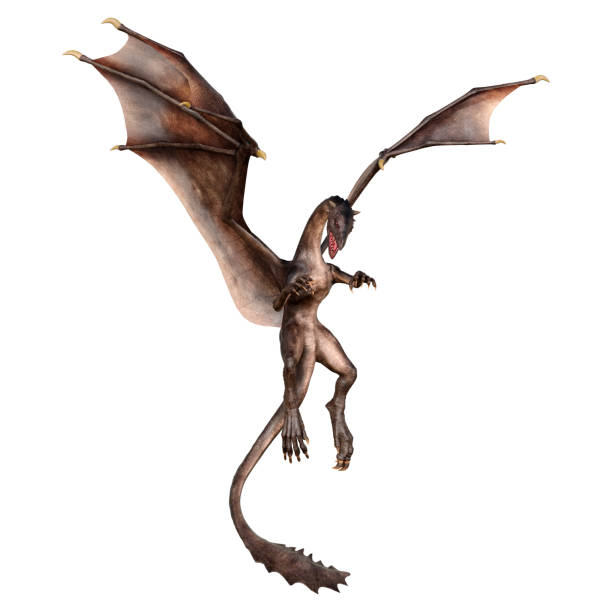 istock 3D illustration fantasy dragon on white 1347480365