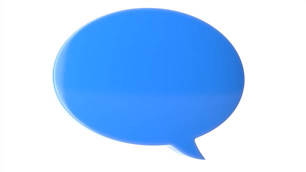 istock 3D illustration of blue text message balloon isolated on white 1347482034