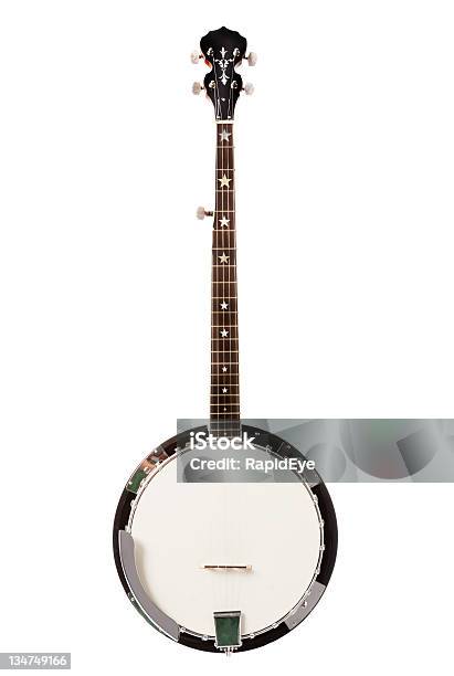 Foto de Banjo e mais fotos de stock de Banjo - Banjo, Fundo Branco, Bluegrass - Música