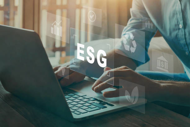 ESG environment social governance investment concept stock photo