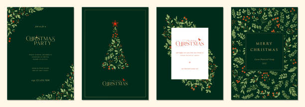 uniwersalne templates_11 świąteczne - wreath christmas holiday backgrounds stock illustrations