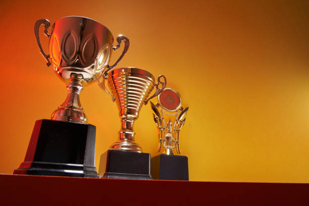 istock close up low angle view group of  trophies 1347499476