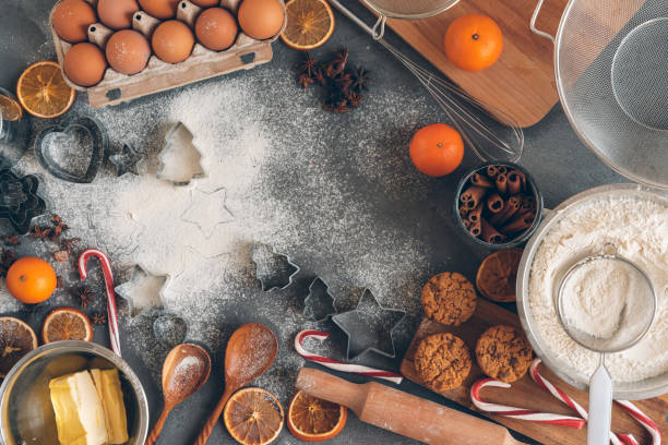 istock Process of cooking dough for Christmas cookies 1347501353