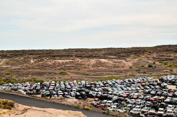 istock Old Junk Cars On Junkyard 1347501475
