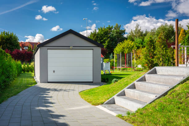 istock A detached garage in a green garden 1347501851