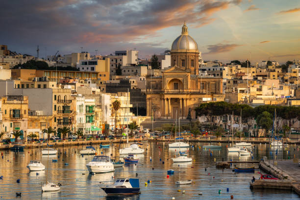 istock Beautiful scenery of Kalkara at sunset 1347503524
