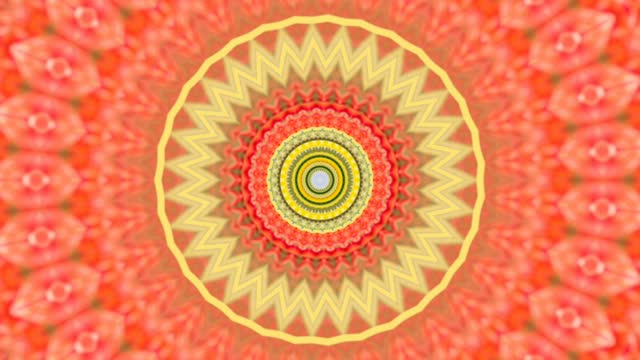 Footage stop motion animation graphic illustration mandala background geometric kaleidoscope shape abstract neon blend mirror doodle full color