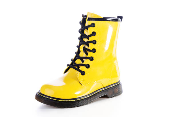istock Shiny leather shoes. Shining boots isolated 1347506853