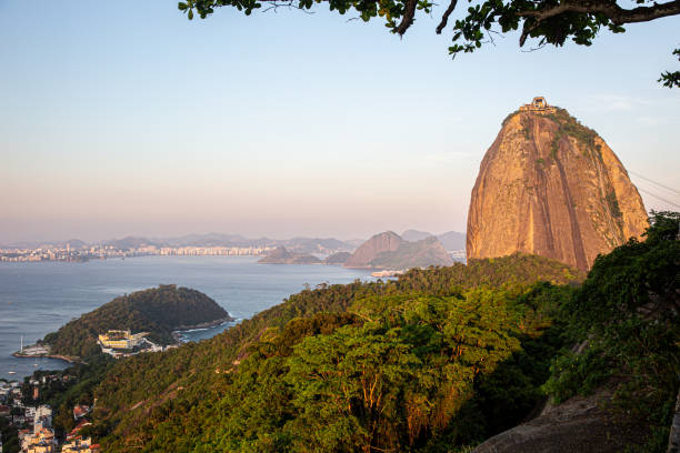 vista aérea do rio de janeiro, brasil - brazil sea nautical vessel urca - fotografias e filmes do acervo