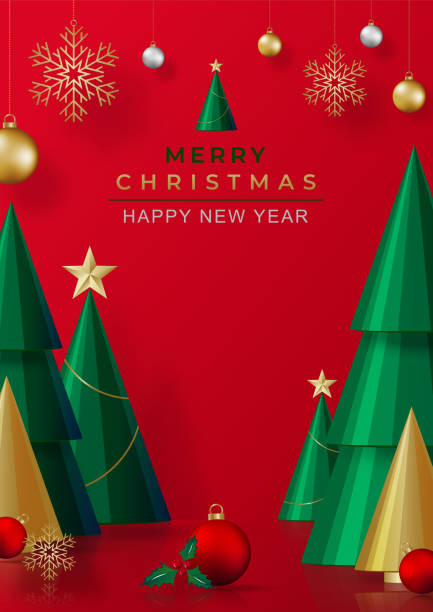 istock Podium round stage style for Merry christmas and happy new yea 1347508913