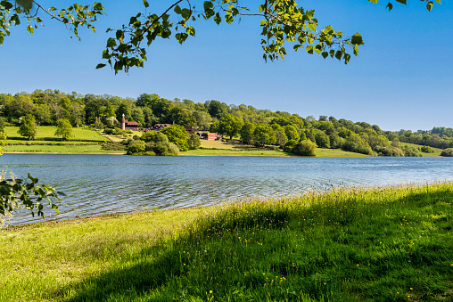 Bewl Water Reservoir near Wadhurst, Tunbridge Wells in Kent, England. A public park with multiple water sports and walks available