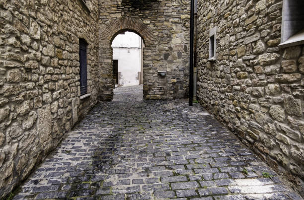 istock Old alley in perspective 1347516301