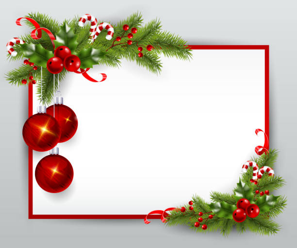 рождественская граница - wreath christmas holiday backgrounds stock illustrations