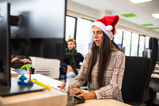 istock Christmas at the office 1347520688