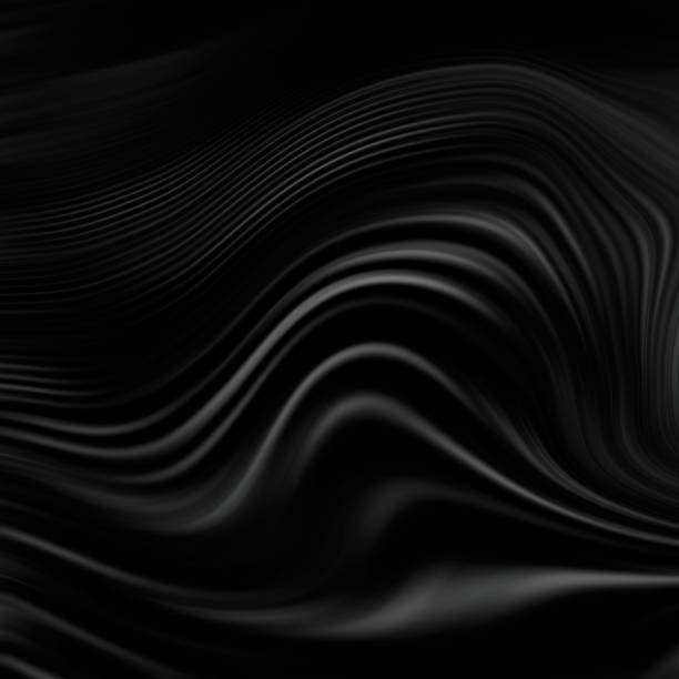 fundo preto mármore preto padrão de onda abstrata hill tinta textura halloween black friday backdrop copy space - silk pattern in a row shiny - fotografias e filmes do acervo