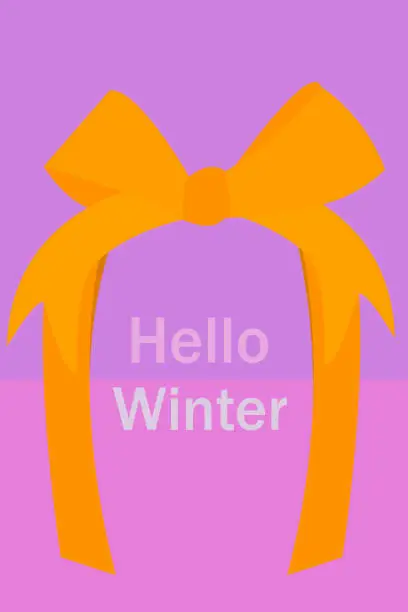 Vector illustration of Flat vector illustration.
gift bow. Winter time, background pattern on the theme of winter. Ideal background for posters, covers, flyers, banners.