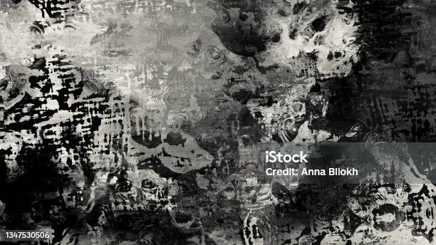 Grunge Background Black Gray White Ink Abstract Soot Coal Marble Pattern Coal Marble Granite Burning Paper Crude Oil Spill Smoking Fog Texture Distorted Toned Macro Photography Stock Photo - Download Image Now