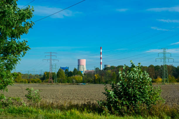 istock power station and power grid, chimneys and high voltage pylons 1347533839
