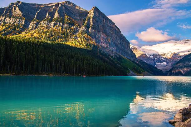 istock Bright Autumn Day At Lake Louise 1347535148
