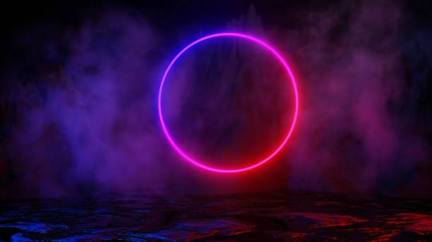 istock 3D rendering. Sci Fi modern futuristic bright space planet with rings. Abstract background, space landscape 1347535403