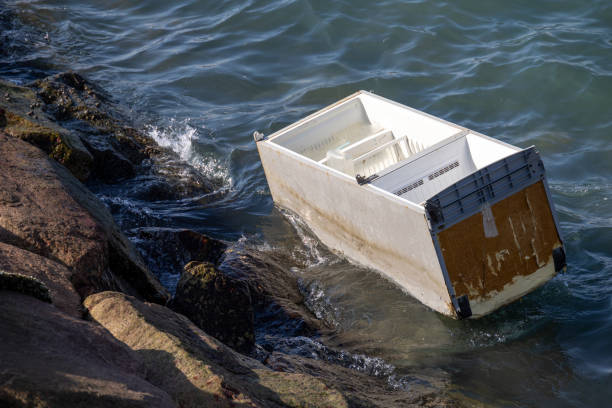 Refrigerator on Victoria Harbour, Hong Kong.
