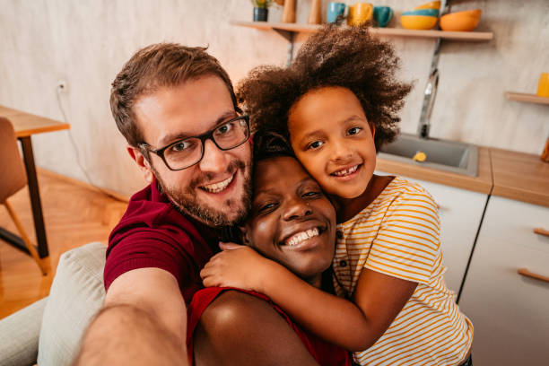 istock Multiracial family making selfie together 1347548041