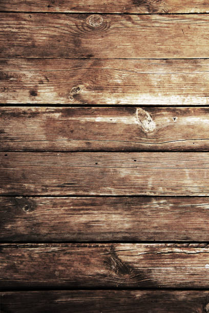 istock Brown wood background with contrasting texture. Textured tree. Boards with nails 1347550949