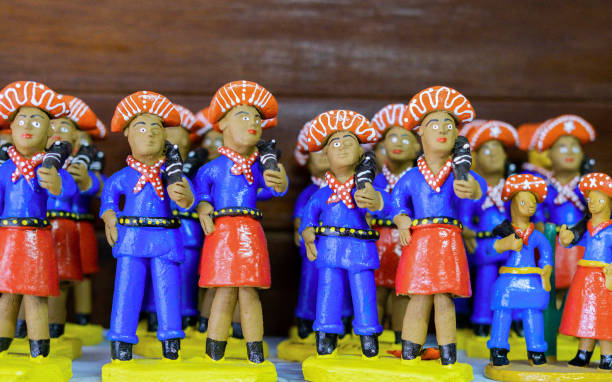 Joao pessoa , Paraíba, Brazil:Clay dolls (dolls de barros) on sale in Joao Pessoa, Paraíba state.