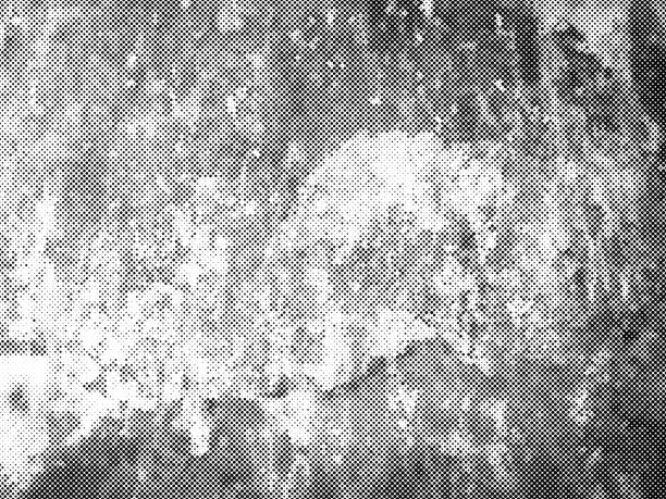 abstrakter grunge halbton punktmuster hintergrund ii - wallpaper pattern contemporary dirty messy stock-grafiken, -clipart, -cartoons und -symbole