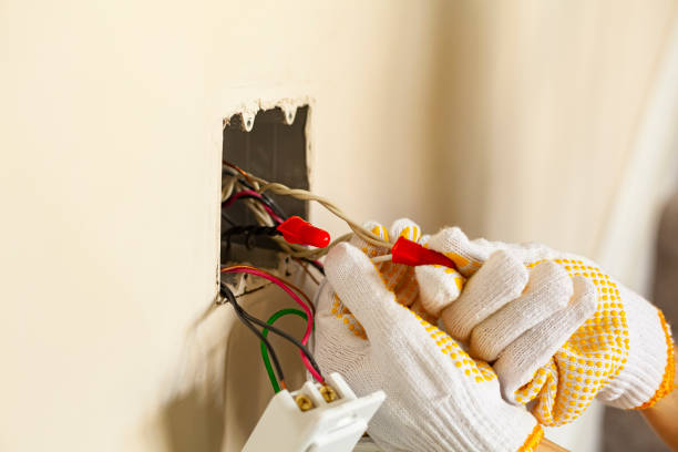 electrical repair at home, concept image stock photo
