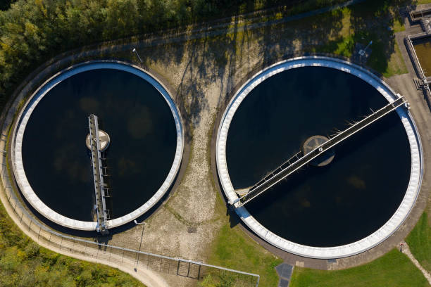 istock Clarifiers in sewage treatment plant 1347572708
