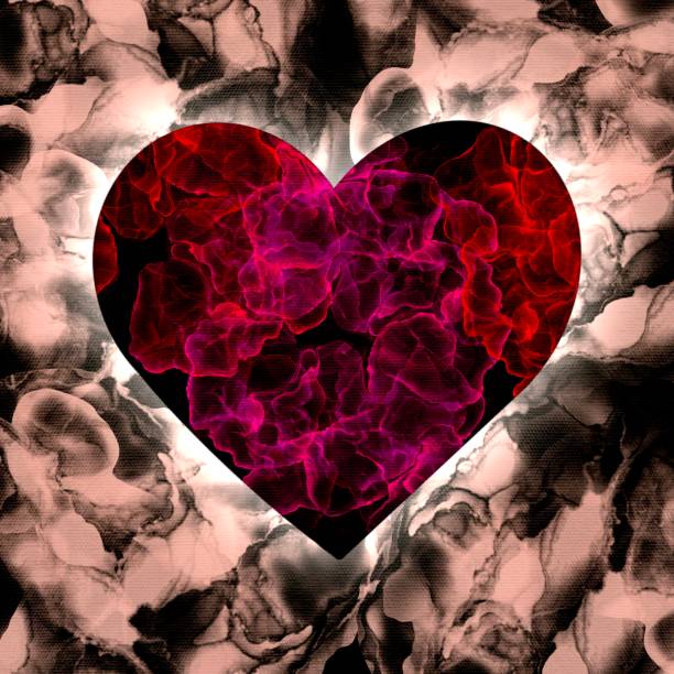 istock Valentines love alcohol ink heart 1347575618
