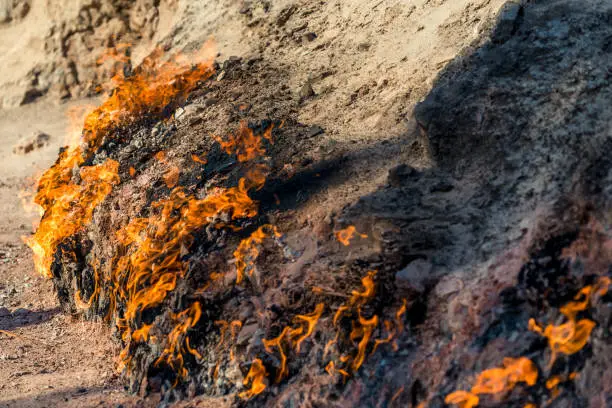 Photo of Burning Mountain (Yanardag) near Baku, Azerbaijan