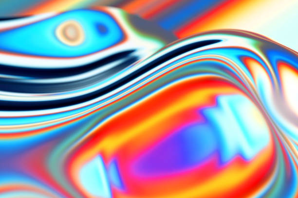 istock 3d rendering Curve Dynamic Fluid Liquid Wallpaper. Light Pastel Cold Color Colorful Swirl Gradient Mesh. Bright Pink Vivid Vibrant Smooth Surface. Blurred Water Multicolor Neon Sky Gradient Background 1347584718
