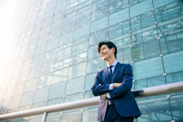 Businessman looking away portrait
