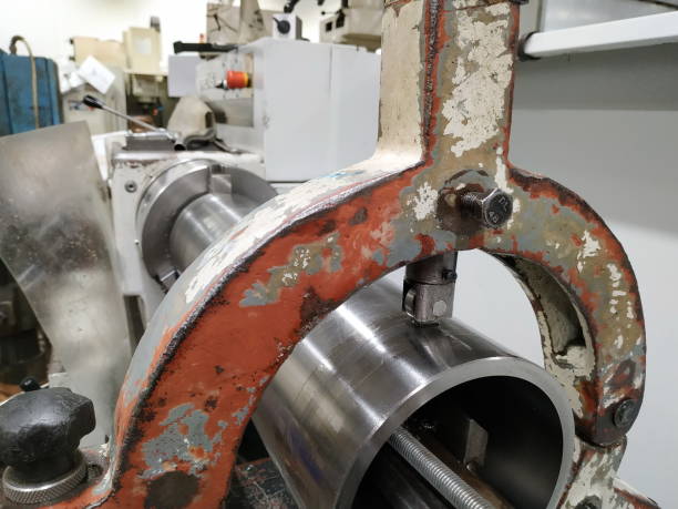 istock machining metal and plastic blanks on a multi-profile CNC machine 1347596159
