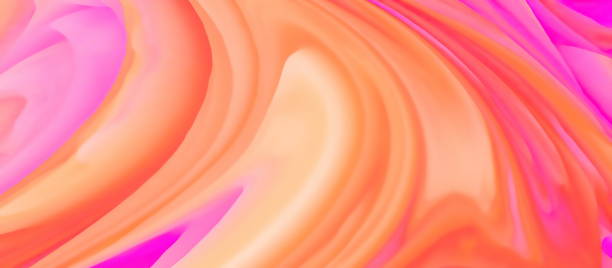 istock 3d rendering Curve Dynamic Fluid Liquid Wallpaper. Light Pastel Cold Color Colorful Swirl Gradient Mesh. Bright Pink Vivid Vibrant Smooth Surface. Blurred Water Multicolor Neon Sky Gradient Background 1347609470