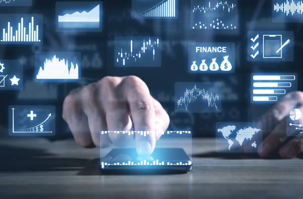 istock Man working in financial growth graphs. Investing. Analysis 1347612923
