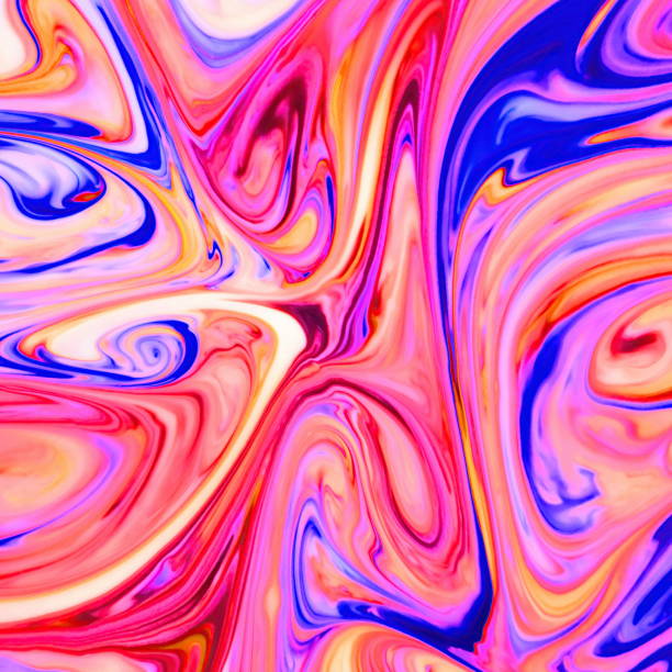 istock 3d rendering Curve Dynamic Fluid Liquid Wallpaper. Light Pastel Cold Color Colorful Swirl Gradient Mesh. Bright Pink Vivid Vibrant Smooth Surface. Blurred Water Multicolor Neon Sky Gradient Background 1347613646