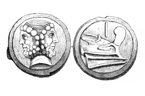 ilustraciones, imágenes clip art, dibujos animados e iconos de stock de moneda romana - enrique iii de inglaterra