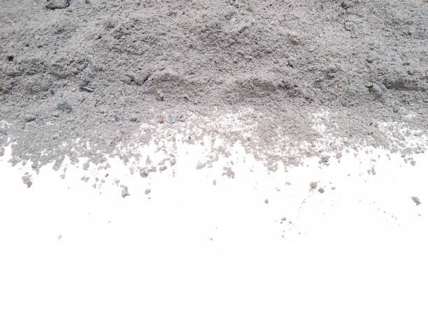 istock Ash isolated on white background, burned wood into ashes, grey background 1347620108