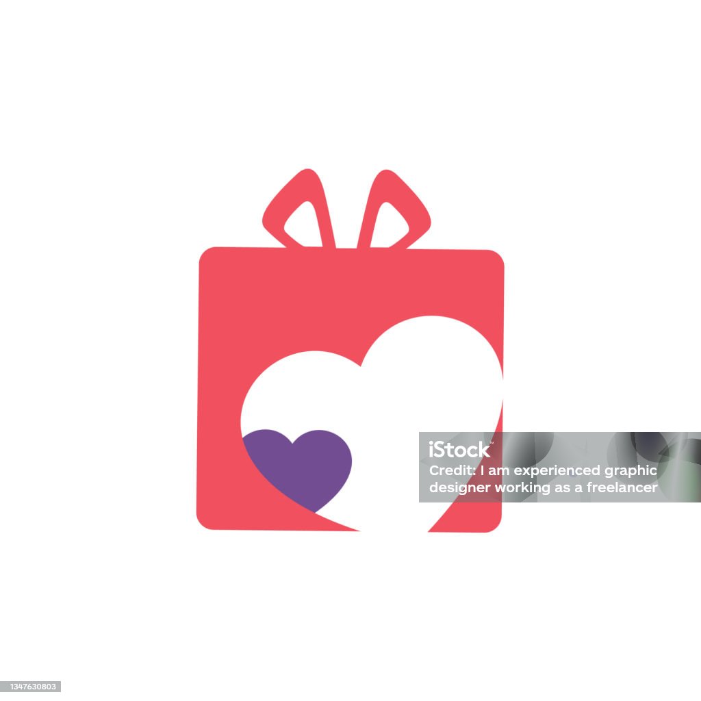 Present Logo Gift Box Vector Logo Design Present Love Logo Concept Stock ...