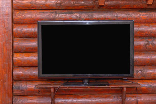 Small portative TV, flat screen, display, lcd monitor, isolated on white background