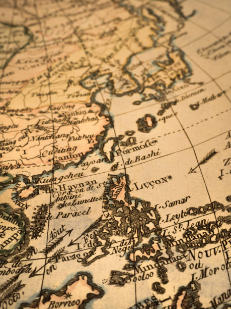 istock Antique old map, Philippines and South China Sea 1347639683