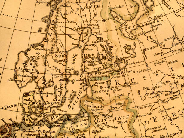 istock Antique old map, Northern Europe 1347639762