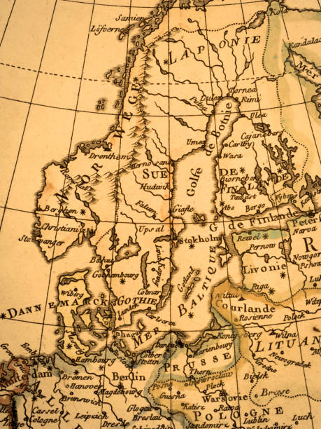 istock Antique old map, Northern Europe 1347639778