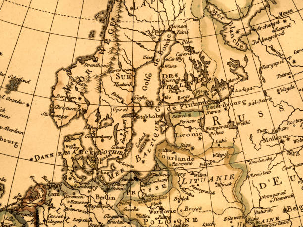 istock Antique old map, Northern Europe 1347639786