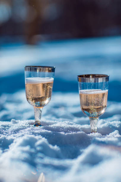 istock Champagne in the snow 1347641096